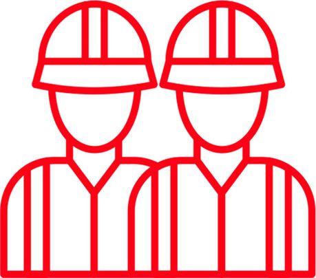 Stellenangebot Symbol Bauarbeiter